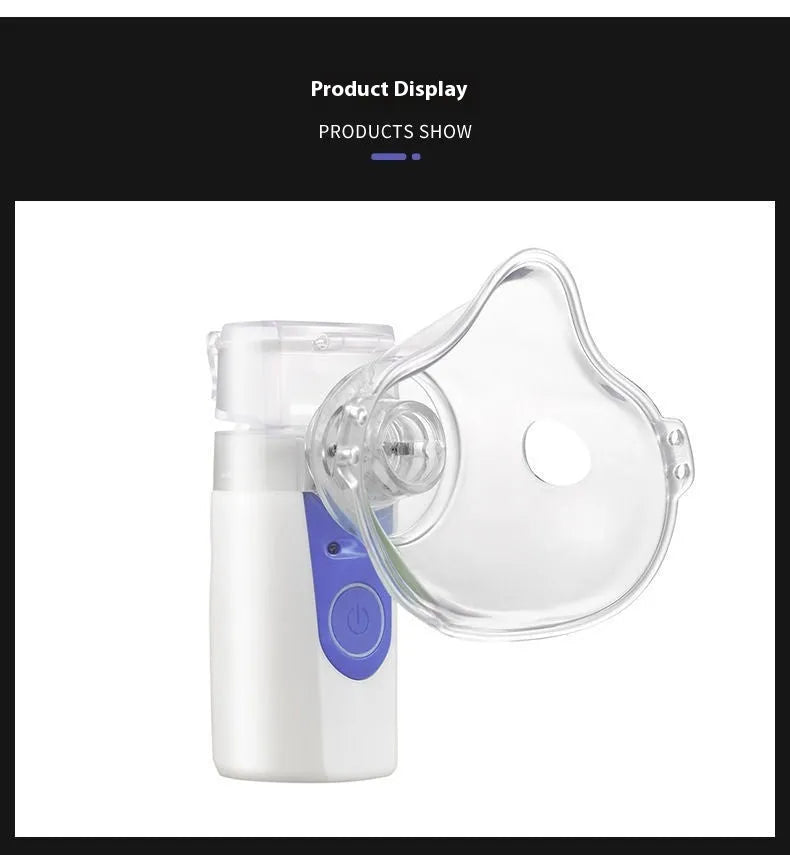 USB handheld columnar plastic nebuliser spray machine with built-in battery for household use
