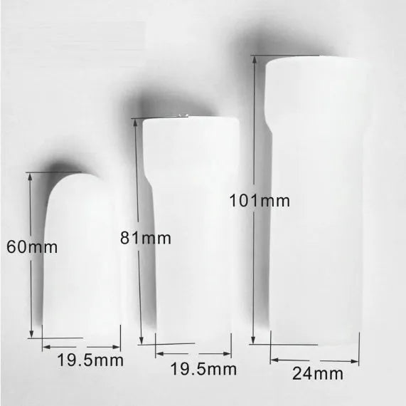 Blue silicone male masturbator cup in small, medium, and large size options.