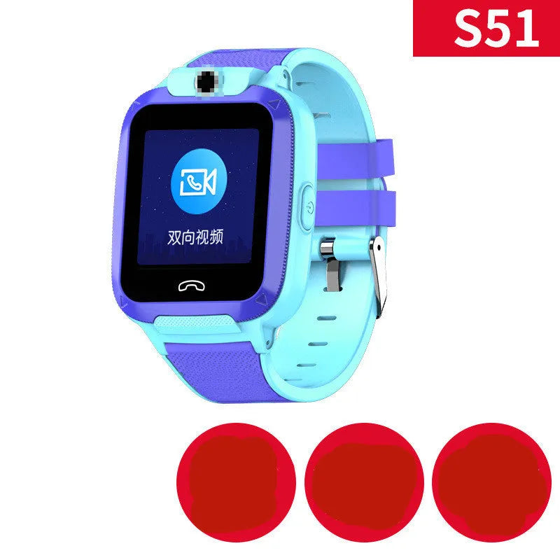 Children's smart watch with video calling and GPS positioning features in multiple colour options