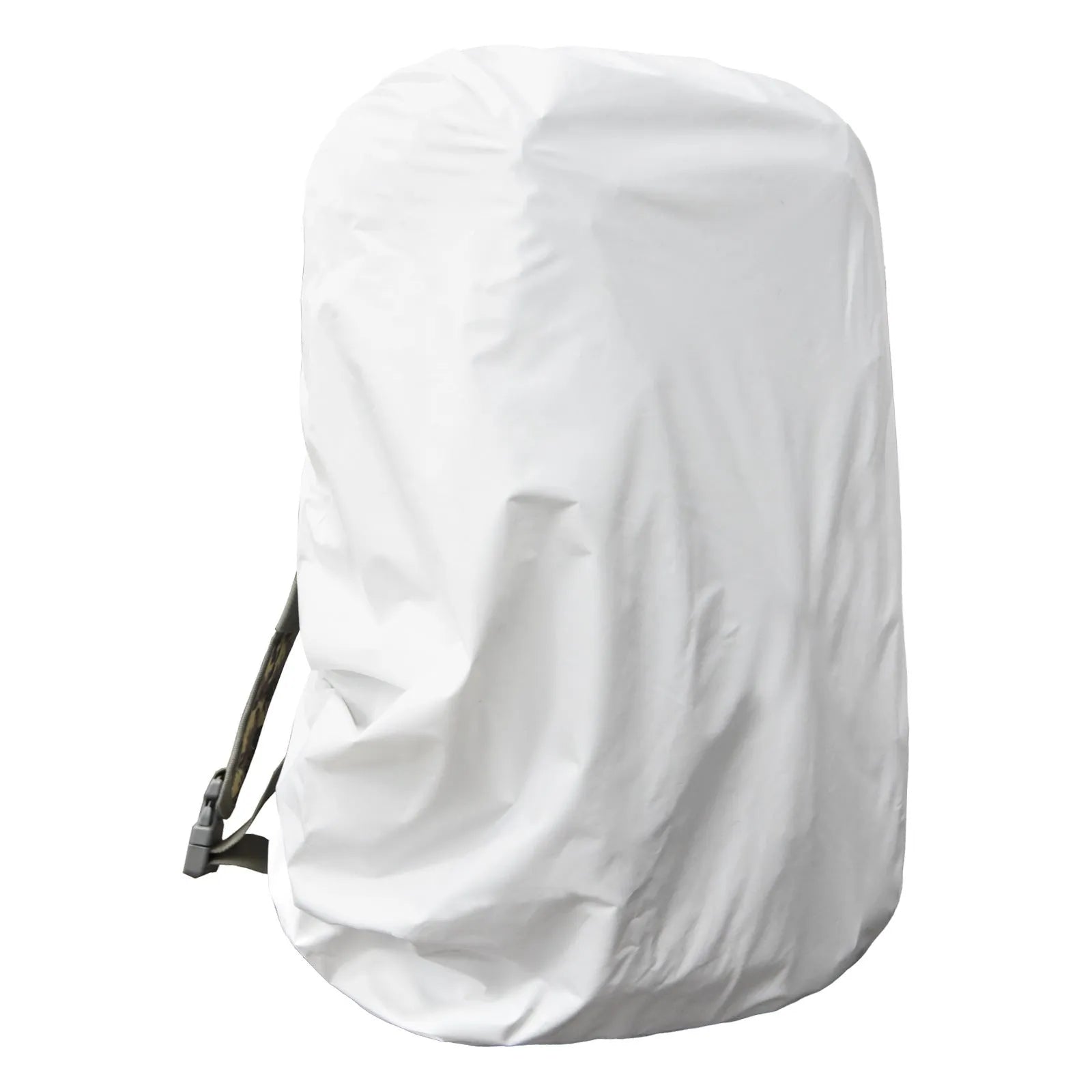 A backpack rain cover made from waterproof PU material, shown in army green, suitable for 80 litre packs.