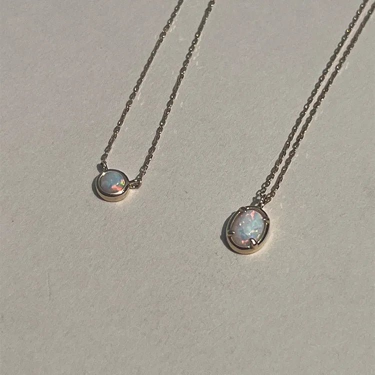 S925 sterling silver pendant necklace with geometric oval design and 14K gold plating