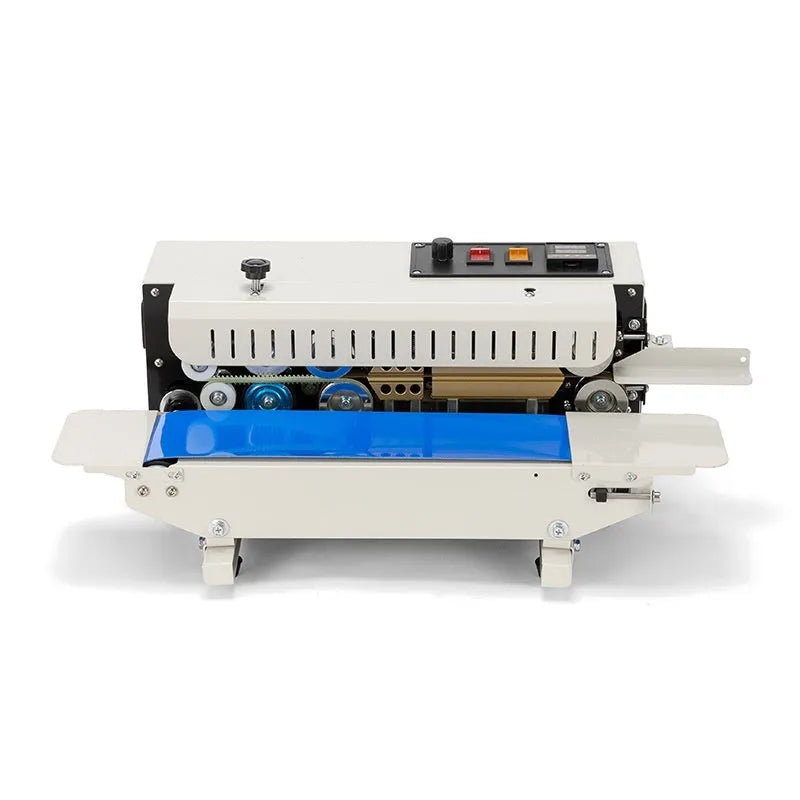 Compact L1 model steel seal manual can sealer machine for printing dates on lids.
