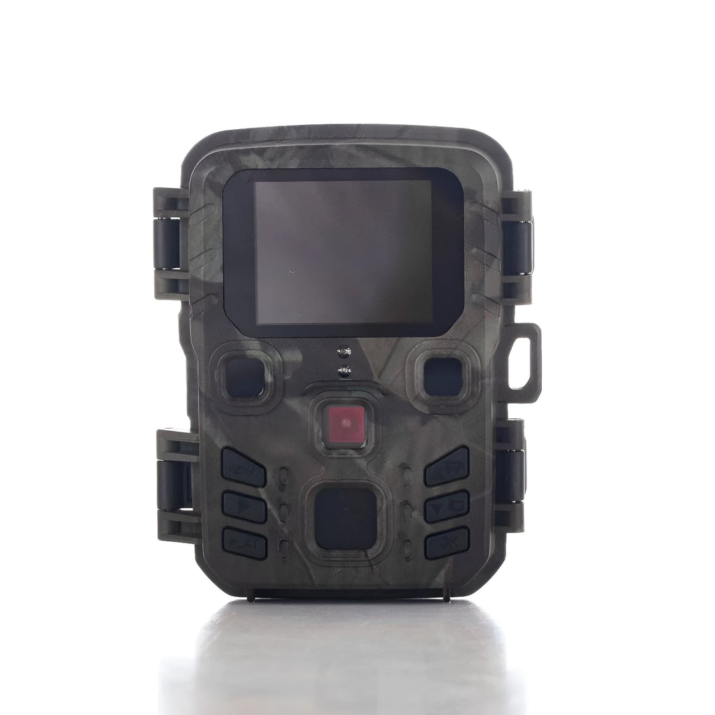 Black plastic infrared night vision monitoring device with camera lens and TF card slot