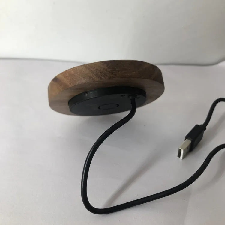 Hidden desk wireless phone charger with 60mm round bed for iPhone Samsung Huawei compatible devices