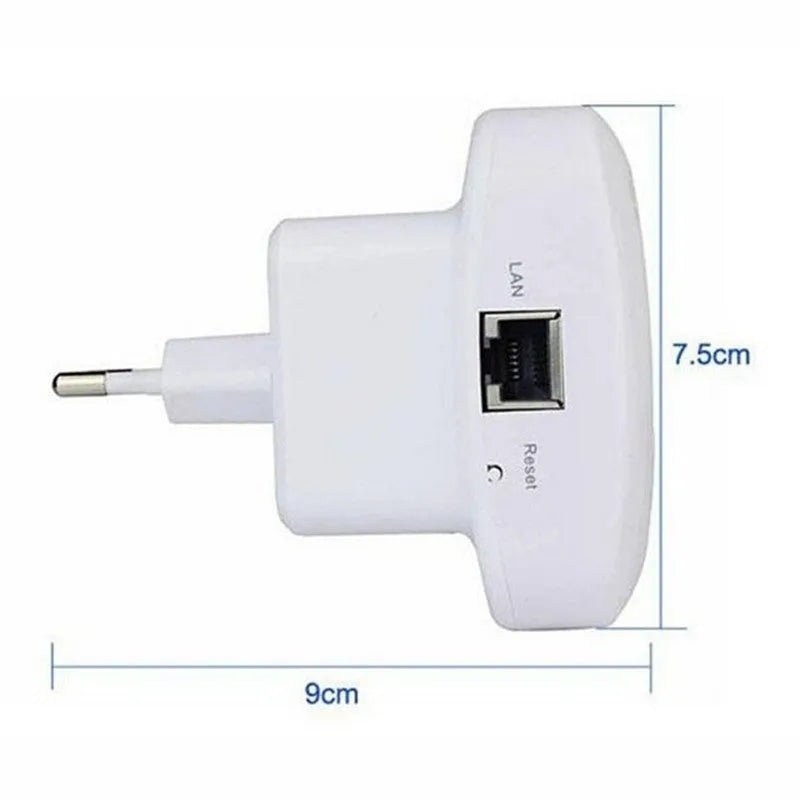 Wireless WiFi Repeater 300Mbps with 2dBi antennas, UK plug, white and black