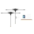 ELRS915M/2.4G dual-frequency FPV receiver with two T-shaped antennas, heat shrink tubing, and connecting cable