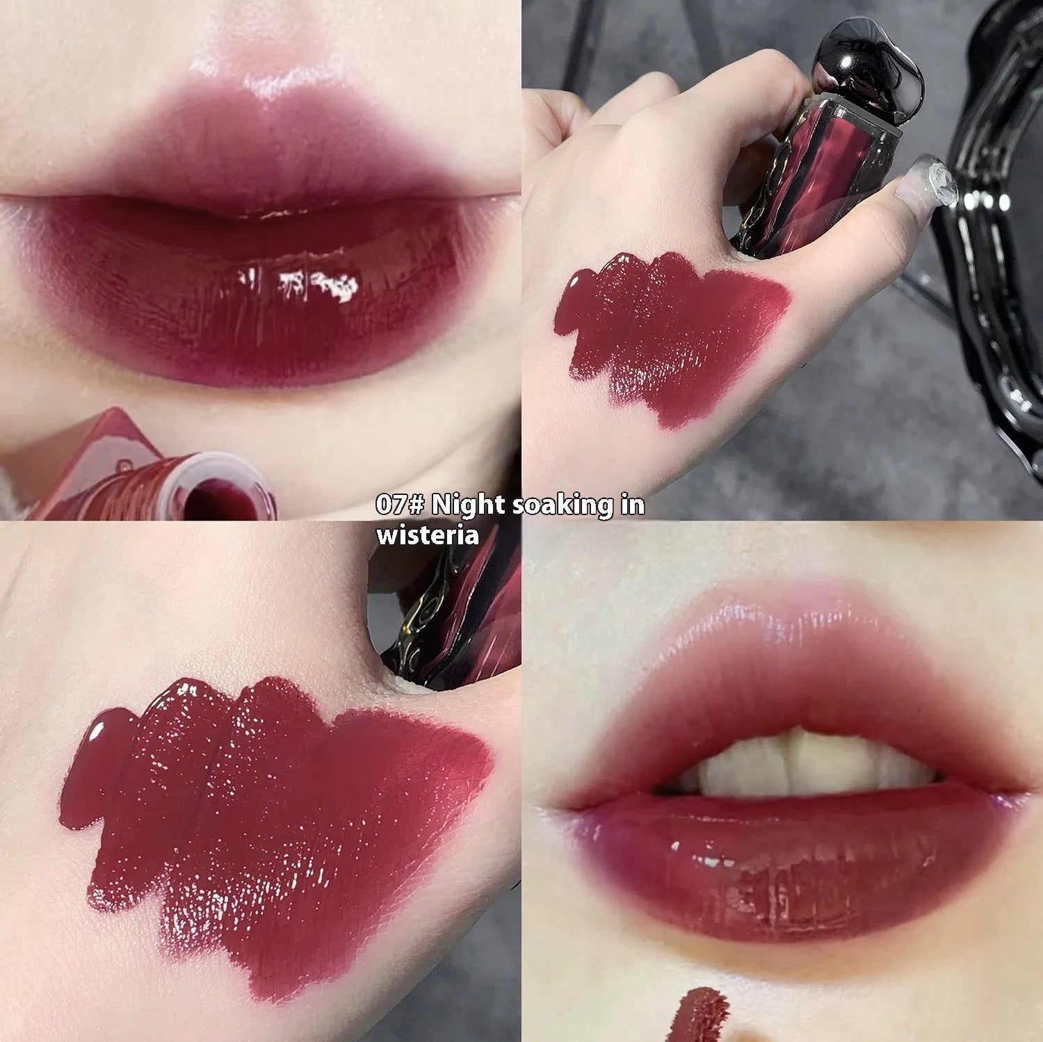 Glacier Lava Lip Lacquer in seven colour options with water-light mirror finish