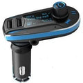 BT618C black vehicle Bluetooth FM transmitter with LCD screen and USB port for car audio connectivity