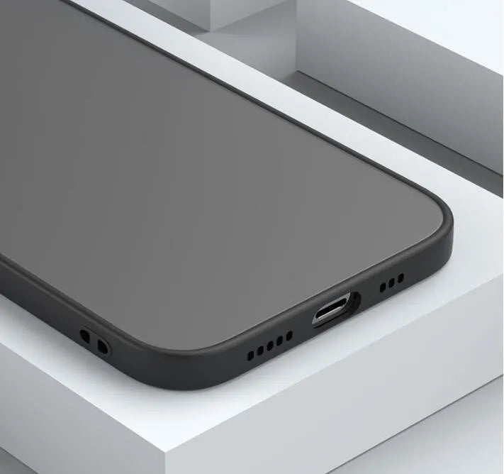 Frosted hard iPhone protective case with fine hole design, shown in dark night green.