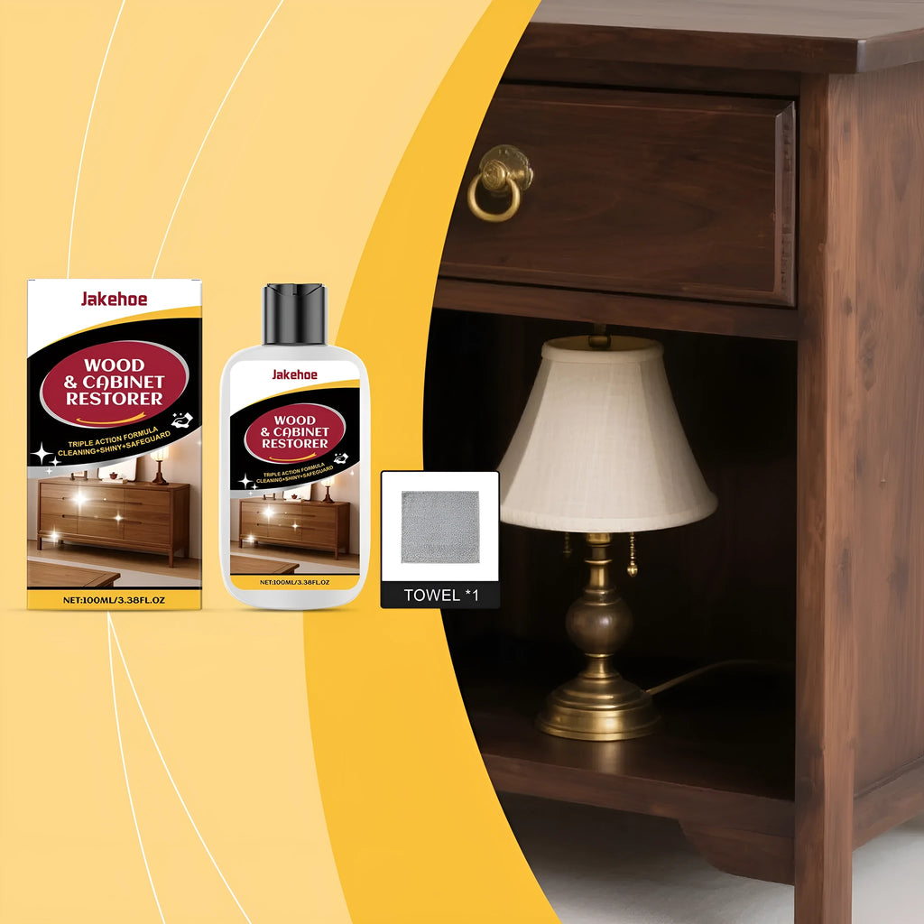 Wooden furniture scratch care agent bottle with microfiber towel for surface maintenance