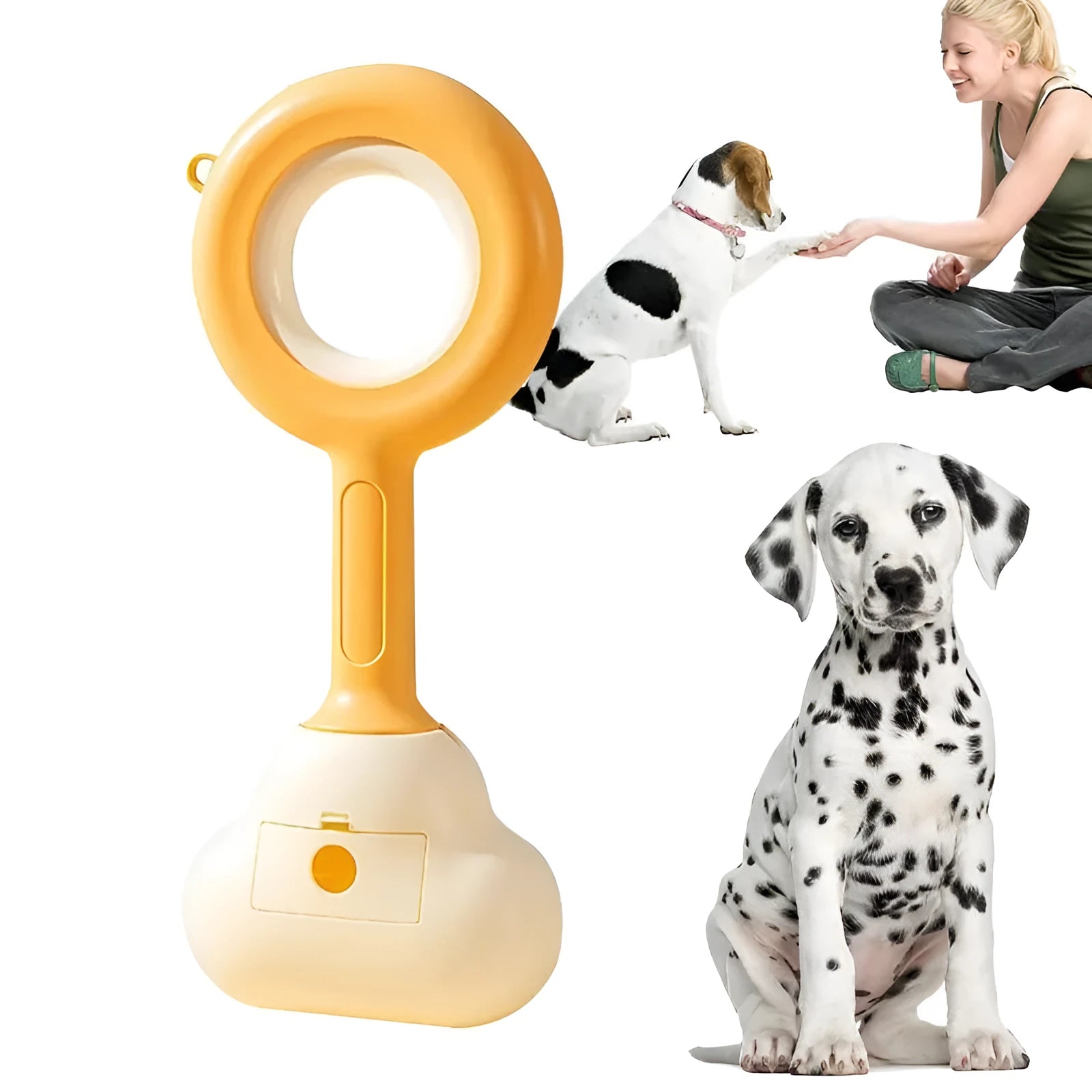 White blue ABS dog pooper scooper with cloud-shaped jaws for outdoor waste collection