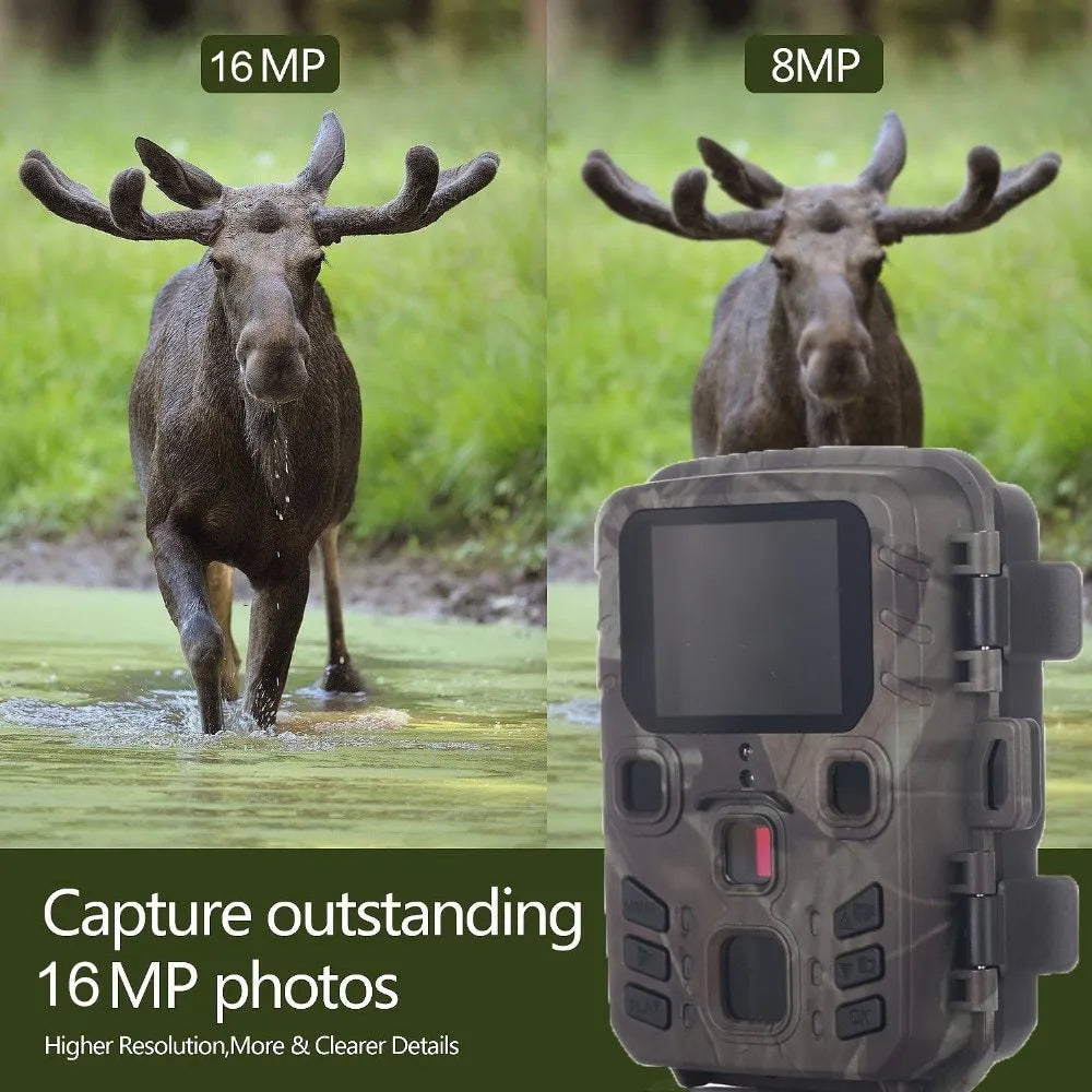 Black plastic infrared night vision monitoring device with camera lens and TF card slot