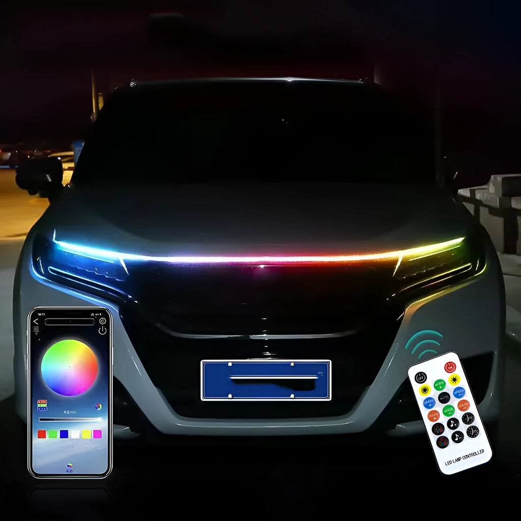 Automotive LED strip lighting for General Motors vehicles in three lengths with multiple colour options