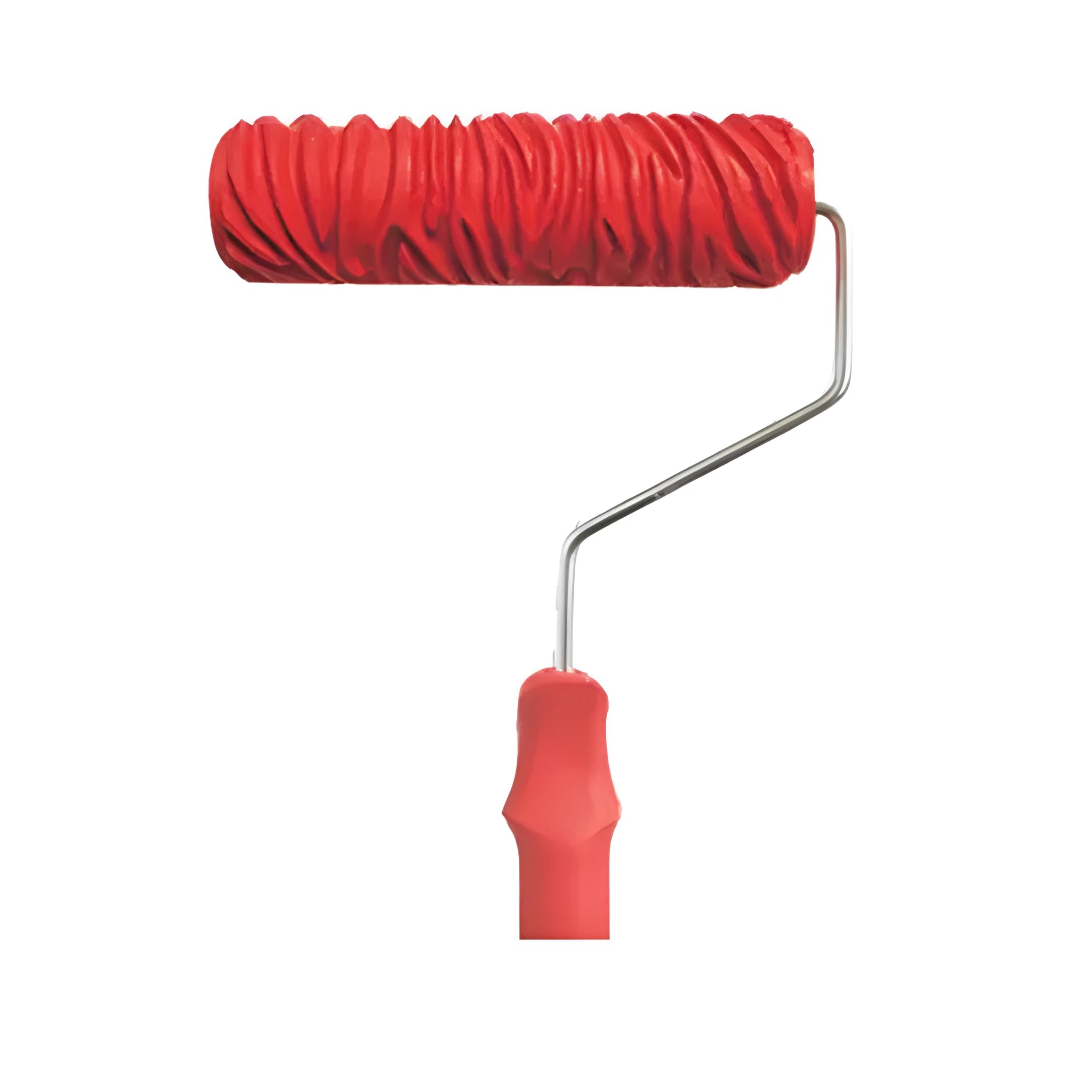 Red rubber texture paint embossing roller for creating wall patterns