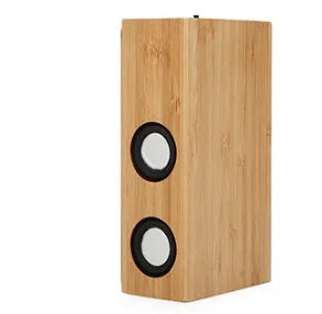 Wooden retro Bluetooth speaker in bamboo, black walnut or sapele finish with 7-hour battery