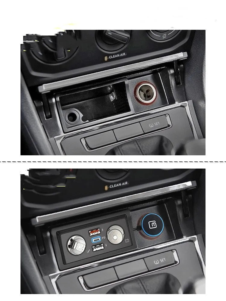 Volkswagen car charger with QC3.0 fast charging for Lavida 13 Pola Weiling models