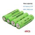 AA alkaline rechargeable battery with 3000mAh capacity and 1.5V voltage.
