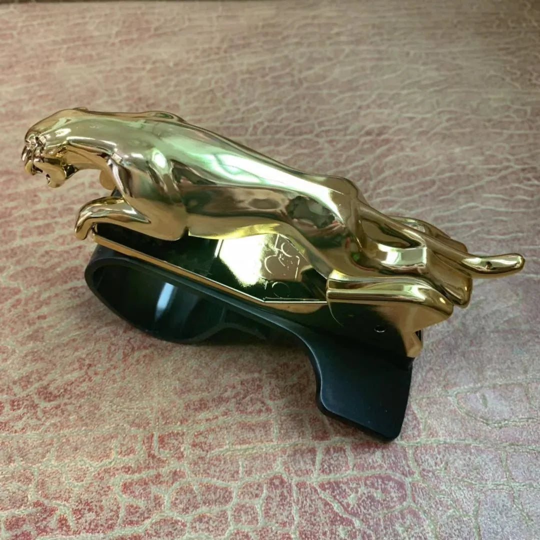 Car Leopard mobile phone holder with rotary bracket in black, gold or silver finish