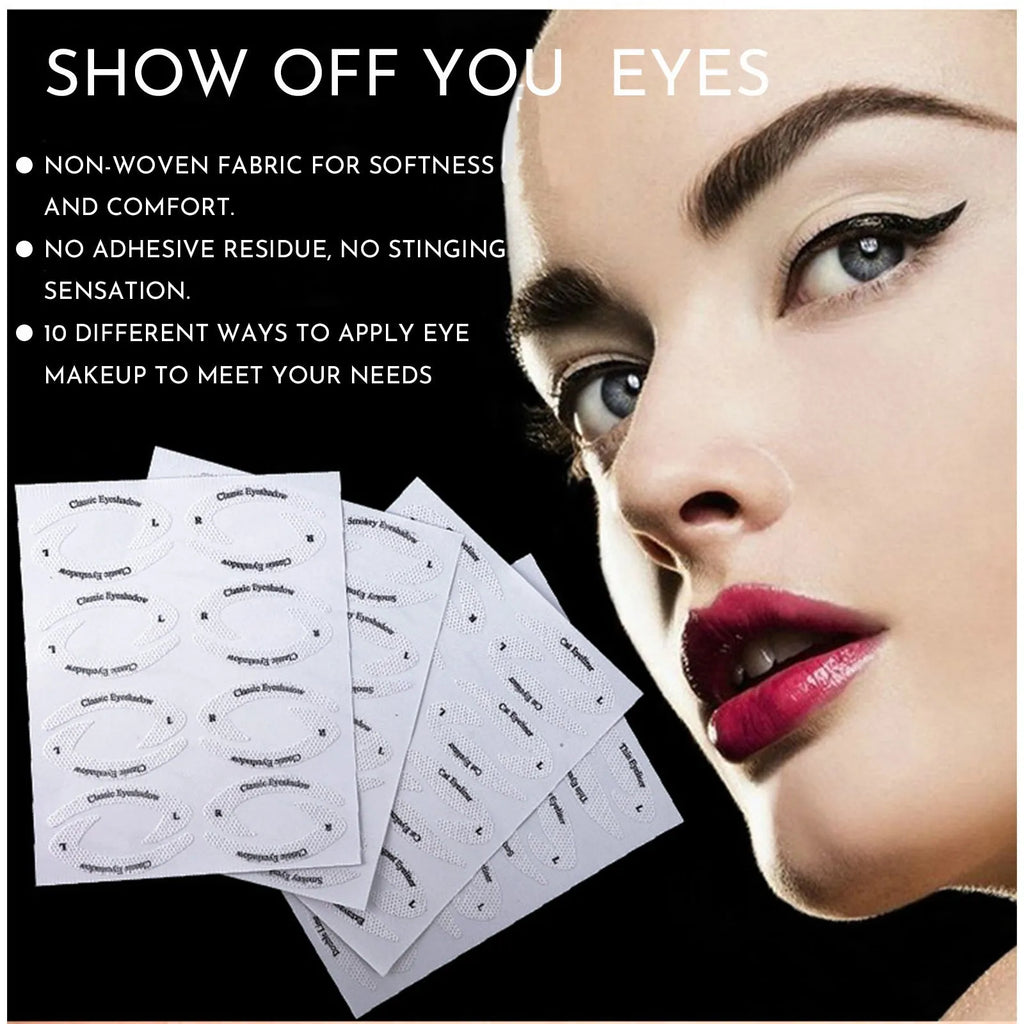 Set of 4 reusable eyeliner stencil templates for winged eyeliner and eyeshadow application