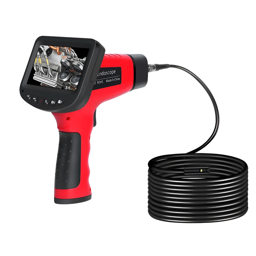 8.5mm dual-lens endoscope inspection camera with hard wire and snake pipeline cable options