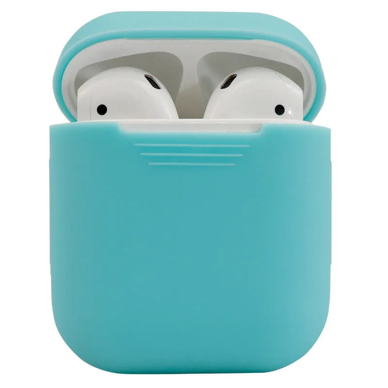 Silicone protective case for compatible Apple AirPods 2 wireless headphones in multiple colour options