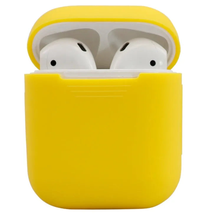 Silicone protective case for compatible Apple AirPods 2 wireless headphones in multiple colour options
