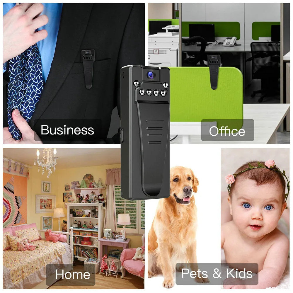 Black 1080p HD DV home camera with night vision and motion detection features