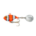 Metal sea fishing iron plate lure with rotating sequins in gold, black, and zebra pattern colour options