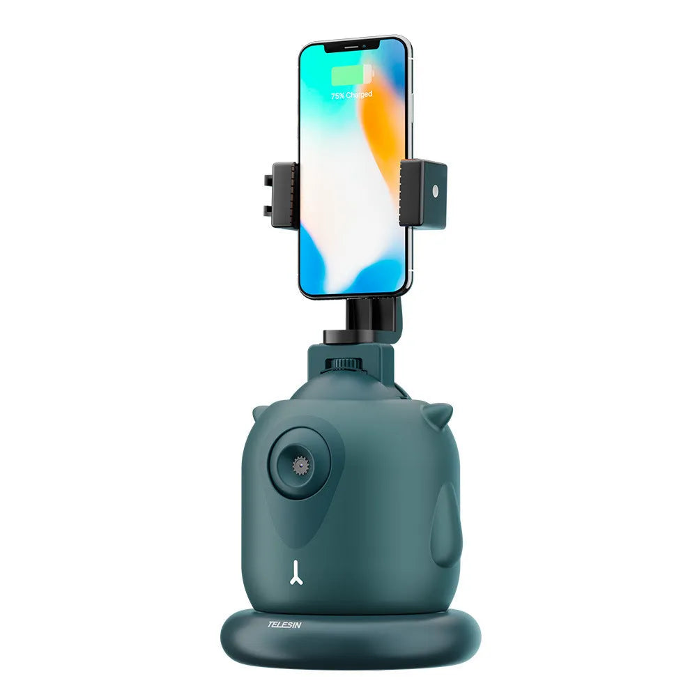 360 rotation intelligent follow-up gimbal with AI face recognition in dark green or grass green