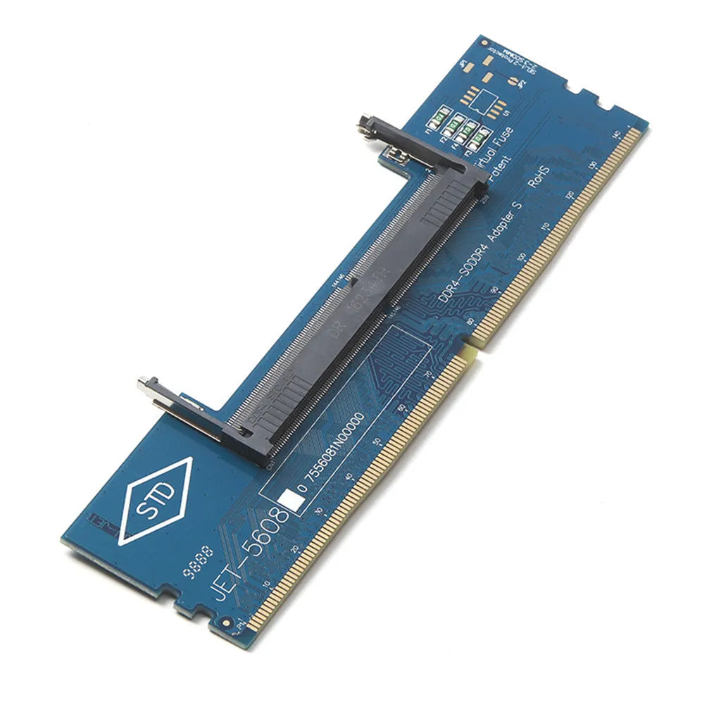 DDR4 laptop to desktop memory adapter card that converts SODIMM modules for desktop motherboard DIMM slots