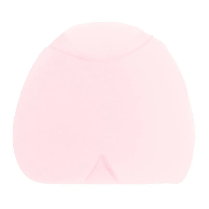 Simple solid colour cold compress headache cap shown in black, pink, and dark blue.