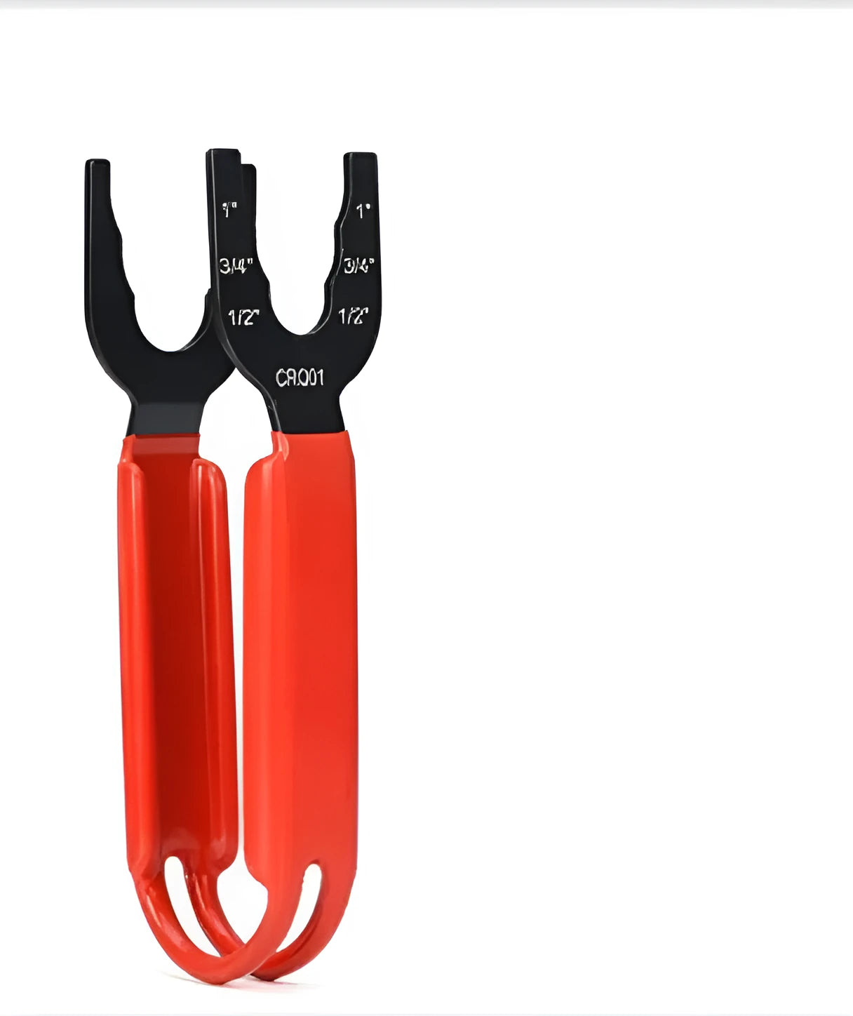 Orange coloured adjustable pipe wrench with steel construction, 350mm long.
