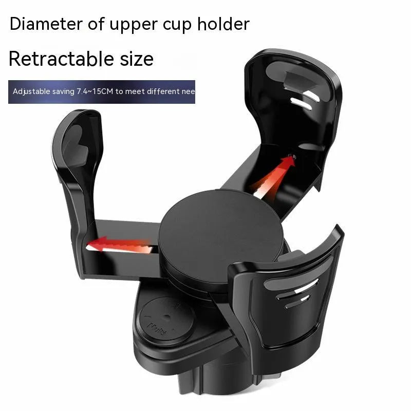 Car cup holder modification kit in ABS plastic with carbon fibre or matte finish options