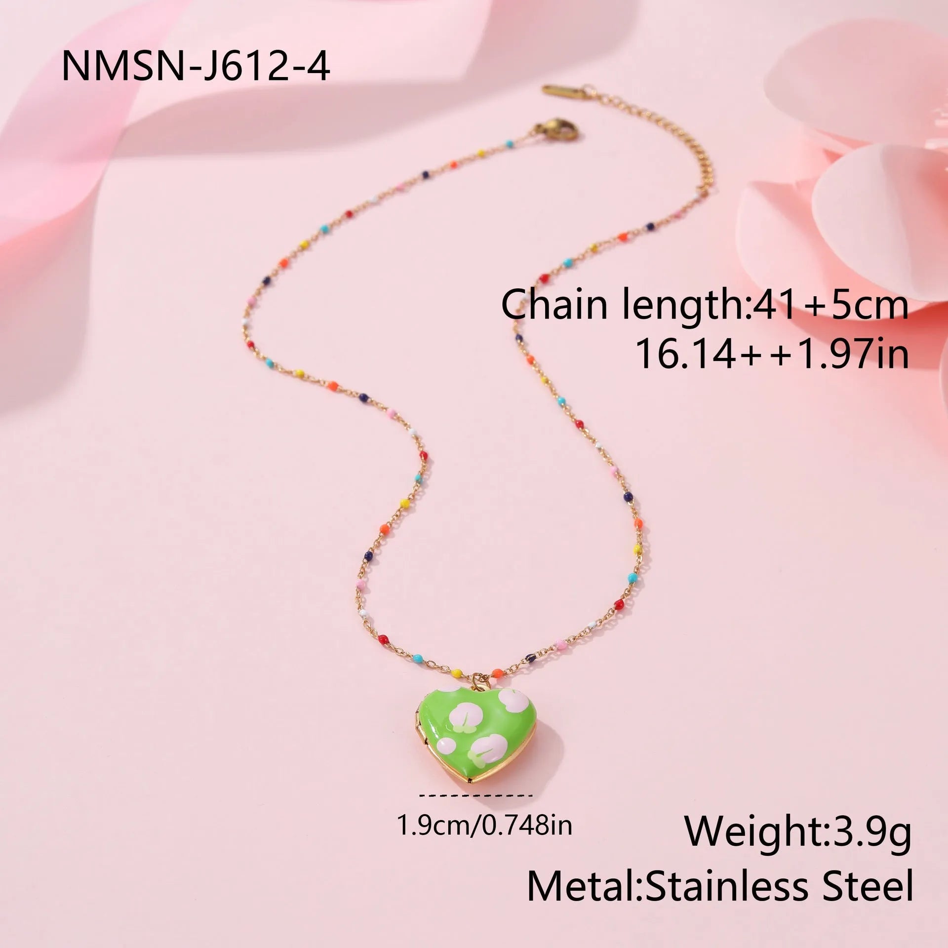 Gold-plated stainless steel necklace with fruit-shaped pendant on adjustable chain