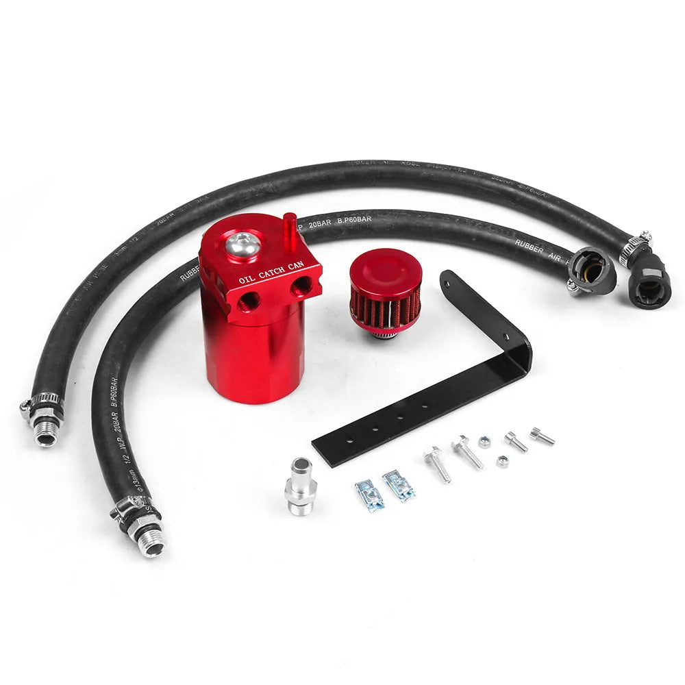 Aluminium alloy oil separator for Ford Expedition vehicles in black, blue, red, and silver colours