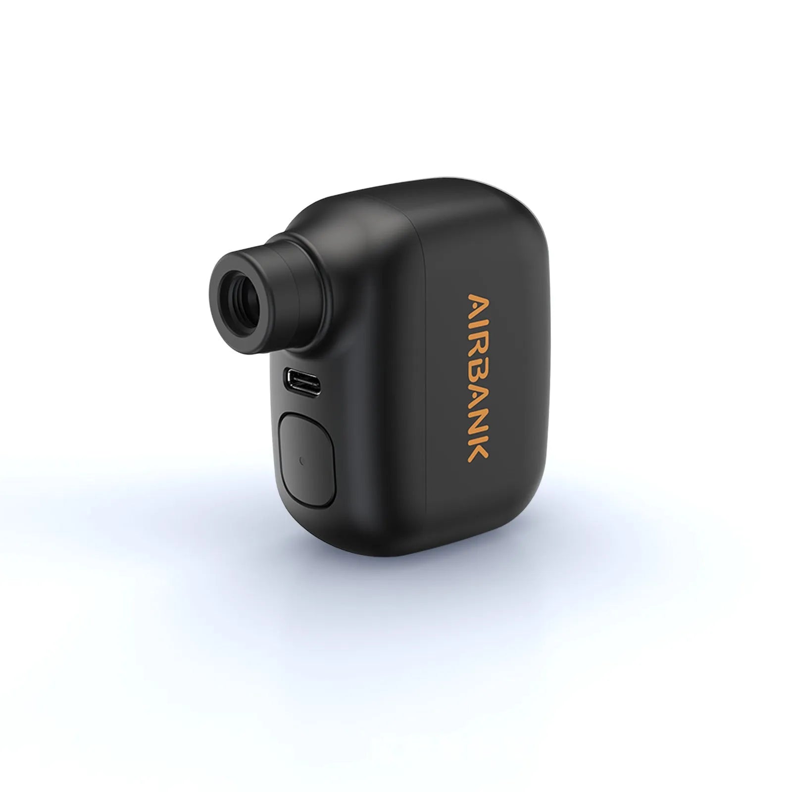 Black AS100 mini electric bicycle inflation pump with USB charging cable