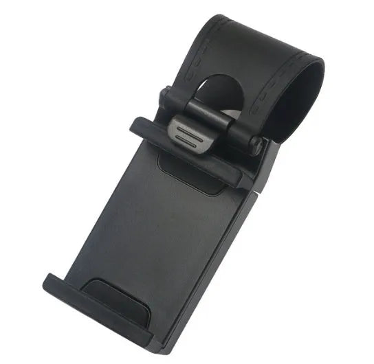 Universal steering wheel clip mount holder for mobile phones and GPS devices