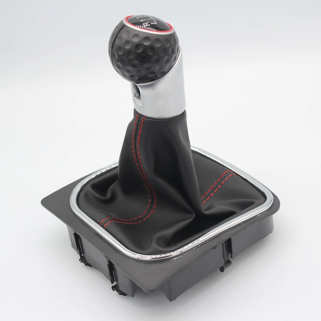 Leather gear shift lever handball and dust boot for Volkswagen Golf models.