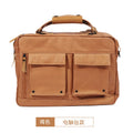 Dpark single shoulder slung laptop bag for 14-inch and 15-inch Lenovo and Apple laptops in black, brown, and khaki.