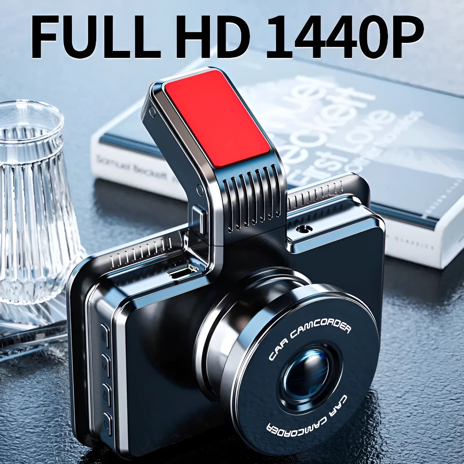 3 inch car DVR dash camera with dual lens for front and rear vehicle recording