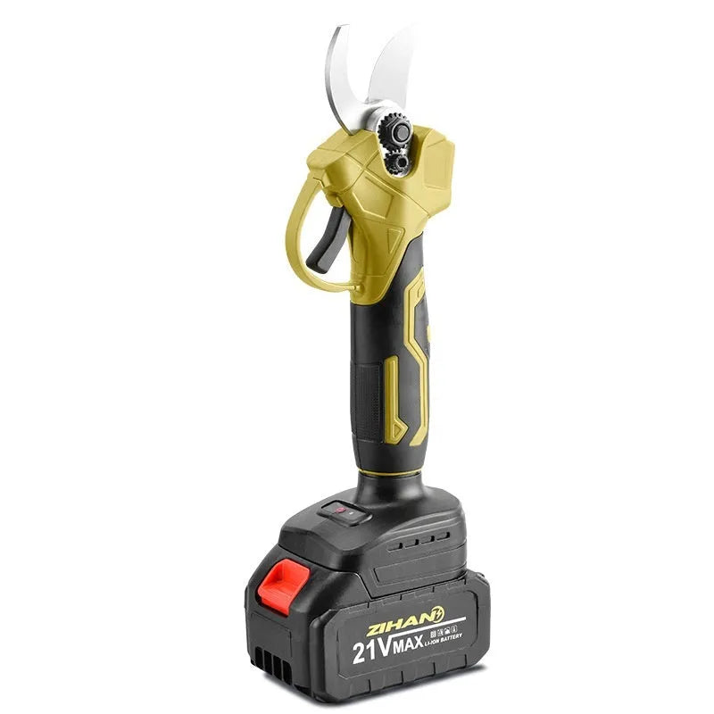 Wireless electric pruning clippers with brushless motor and lithium battery in plastic storage case
