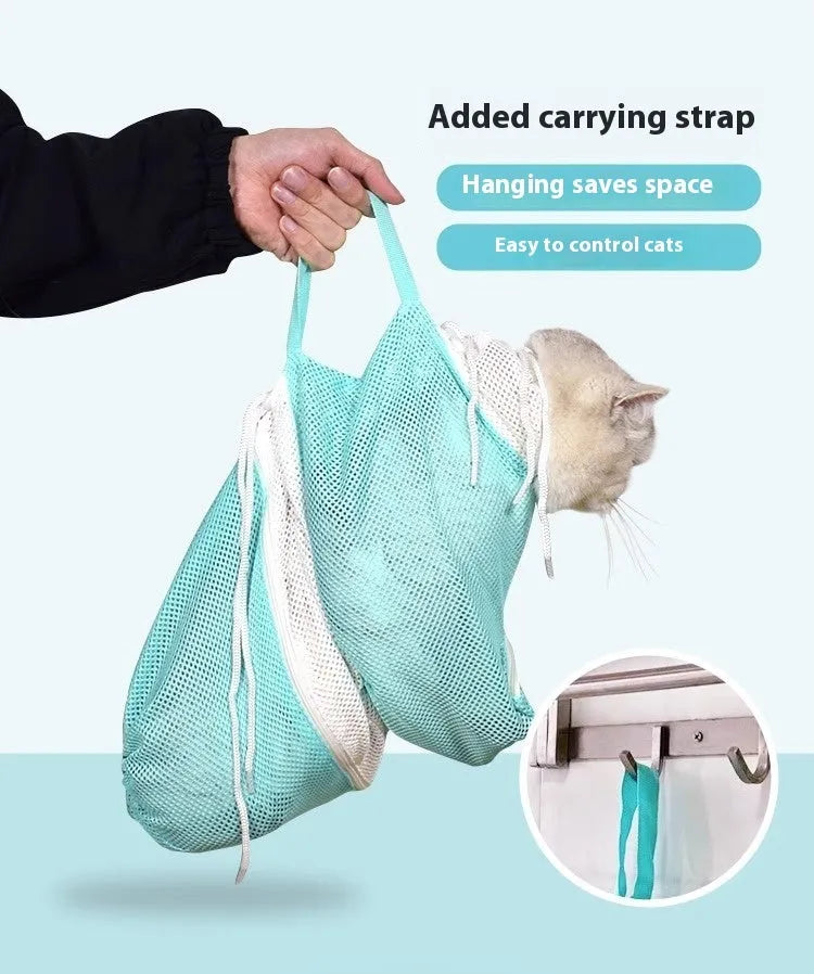 Upgraded five-generation cat grooming bag with detachable design and scratch-resistant thickened material