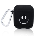 Apple AirPods earphone cover cases in PC plastic with decorative flower and smiley face designs