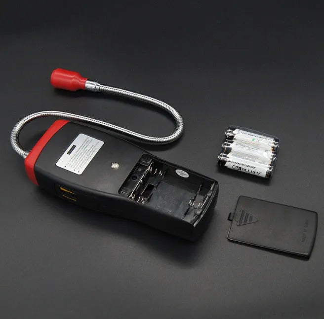 AS8800L portable flammable gas detector with LED display showing natural gas methane detection