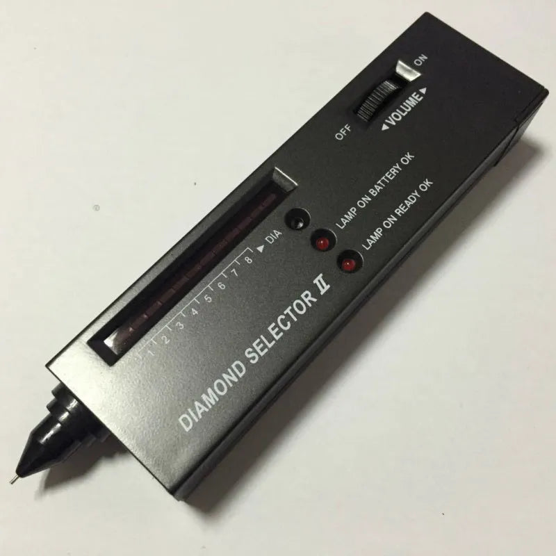 Black portable diamond thermal conductivity tester with metal probe for gemstone verification