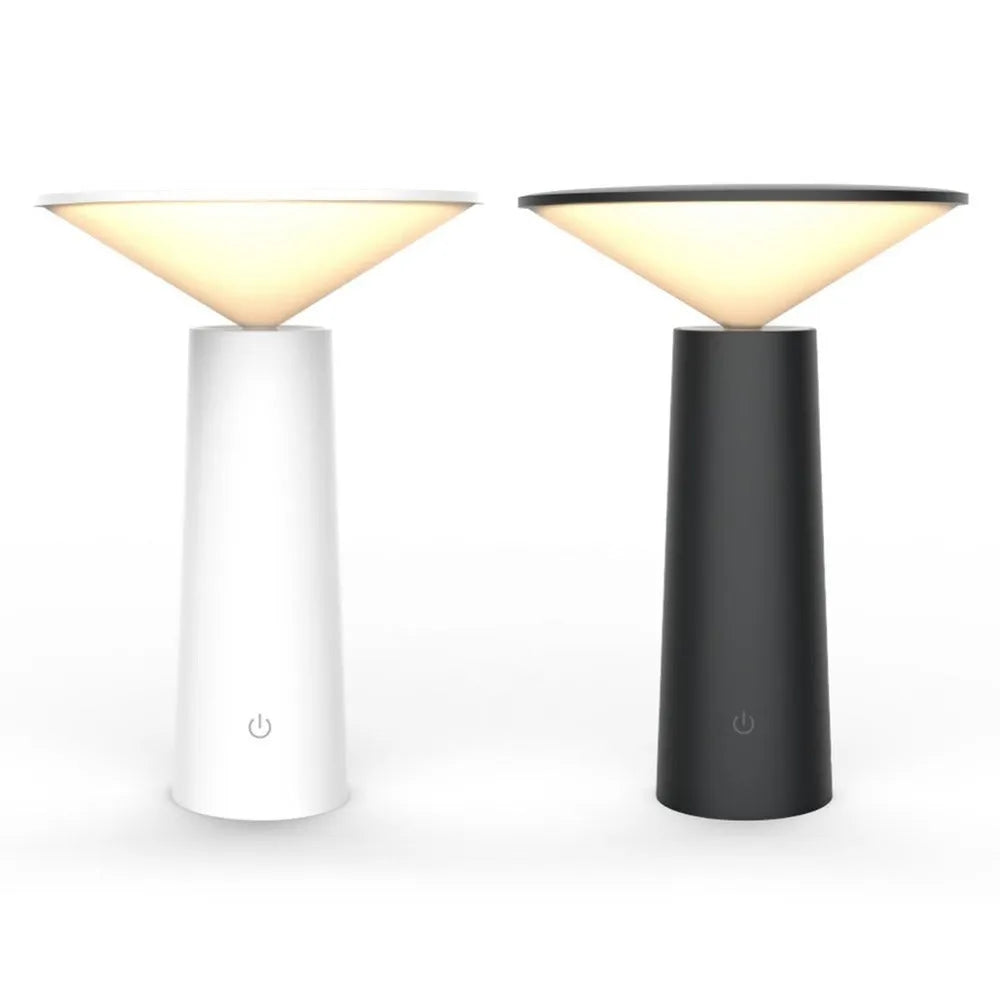 Black USB LED reading lamp with adjustable head and touch sensor control