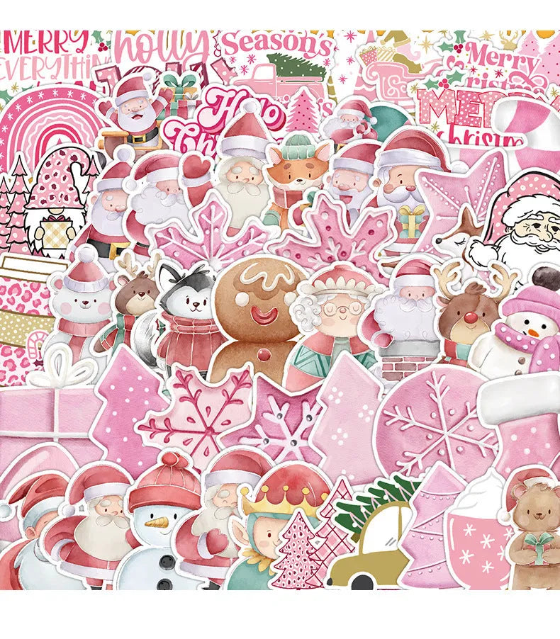 50 Christmas waterproof stickers in cute style for cars phones computers guitars