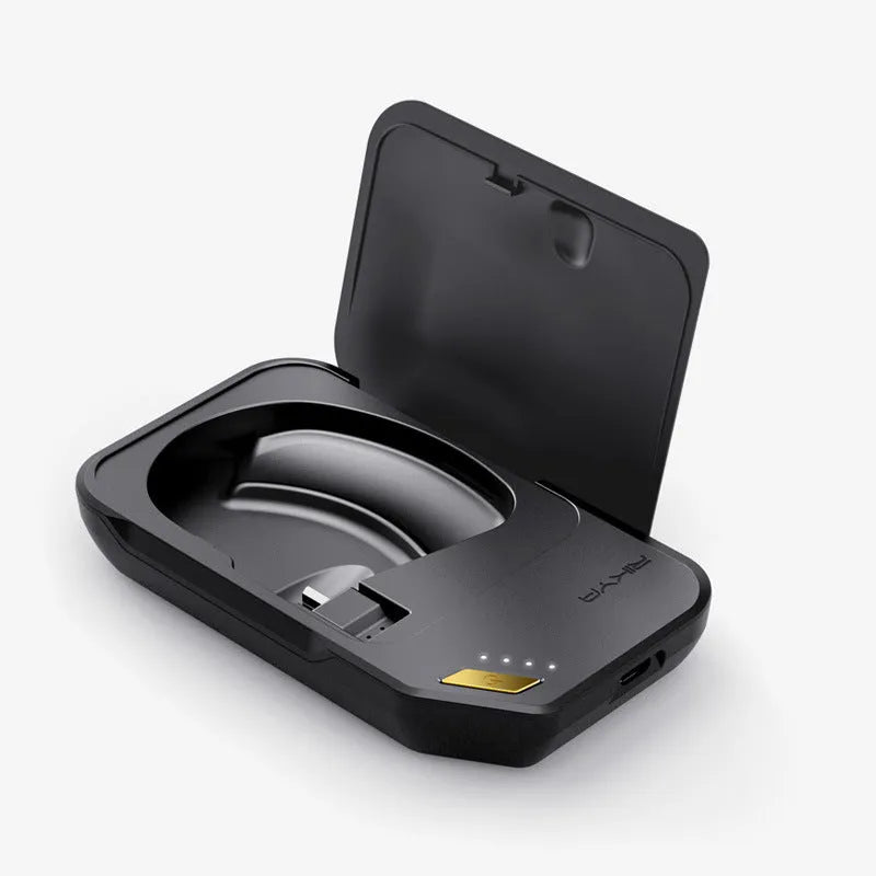 IPX4 sweatproof wireless earphones in black gold, black silver, box, and white gold colour options.