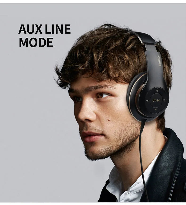 Blue and red Bluetooth wireless stereo headphones with bilateral earpieces for cord-free audio listening