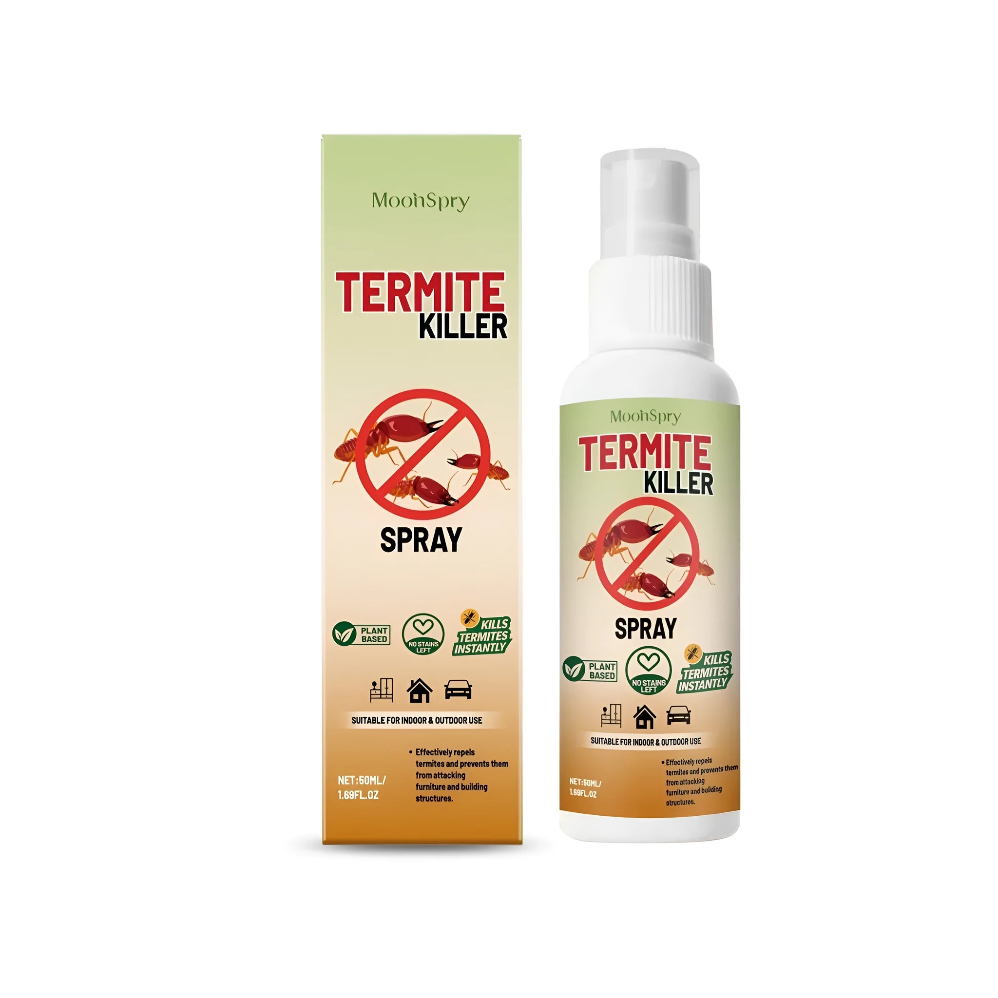 Termite killer spray bottle with 50ml capacity for ant and insect control